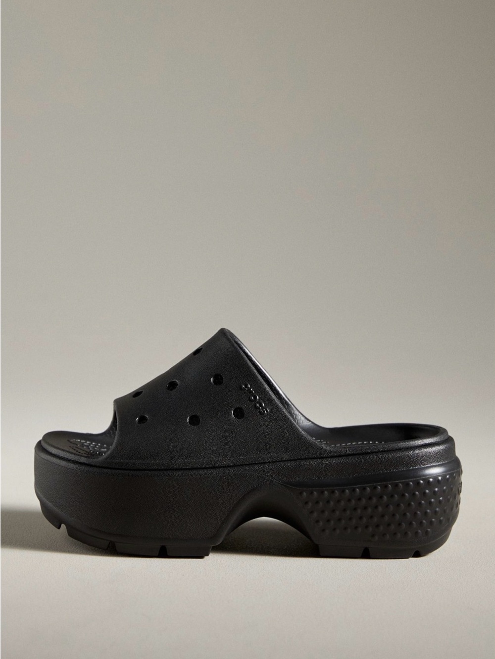 Crocs Stomp Slide Sandals Black Women's Size 7.5